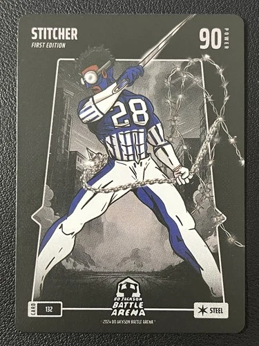 2024 Bo Jackson Battle Arena Stitcher Jonathan Taylor First Edition Steel #132
