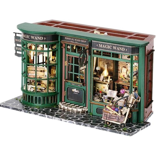 (t-FREAK) Dollhouse Handmade Kit Set Miniature Magic house Magic Wand Store