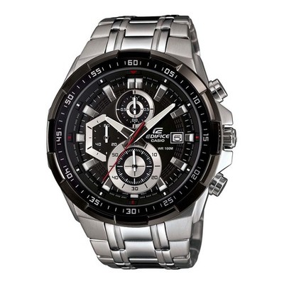 Casio Edifice EFR-539D-1AVUDF Analog Schwarzes Zifferblatt Herrenuhr Silber M...