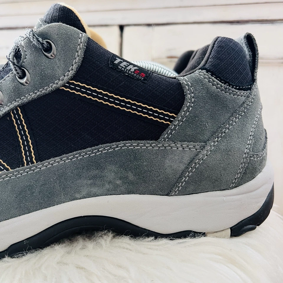 L.L. Bean Tek 2.5 Waterproof Trail Hiking Shoes Boots Mens 13 Med Gray / Blue - Image 3 of 4