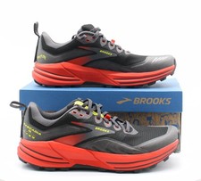 BROOKS CASCADIA 16 MENS TRAIL RUNNING TRAINERS UK 7 EU 41 BLACK RED RRP £135 AD