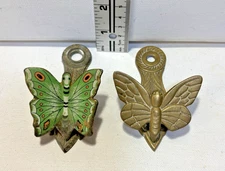 Vintage Crowning Touch Coll. Brass Butterfly/Moth Letter Holder Clips (Qty 2)