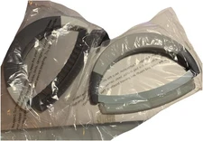 Kuhn Rikon Easy Grip Mezzaluna Knife Crinkle,  Set 2-Piece K51414 Gray Scale