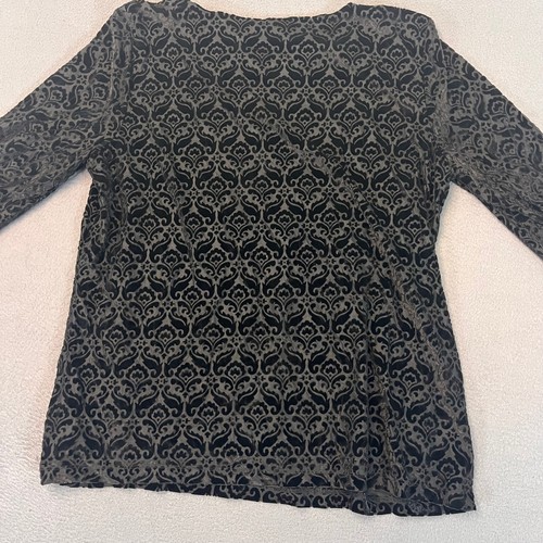 Talbots Burnout Black Velvet Womens Petite Large Stretch Tie Bow Wrist Party NWT - Picture 8 of 9