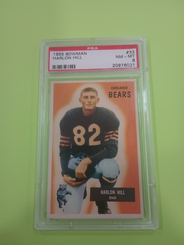 1955 Bowman Football #33 Harlon Hill Rookie RC PSA 8