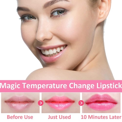 Paquete de 2 lápices labiales Crystal Flower Jelly, lápiz labial mágico que cambia de color, juego PH C - Imagen 4 de 8