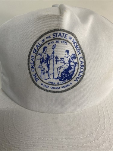 The Great Seal Of North Carolina Hat Snap Back Fast Shipping - Picture 2 of 9