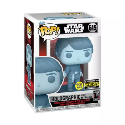 Funko POP! Star Wars: ROTJ 40th Holographic Luke Skywalker GITD #615 EE Excusive