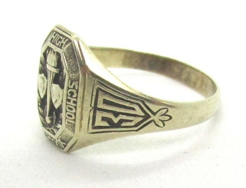 10K Yellow Gold 1930 Riversford High School Ring MGW 5.3 grams size 10 lor 35r5 - Picture 3 of 5
