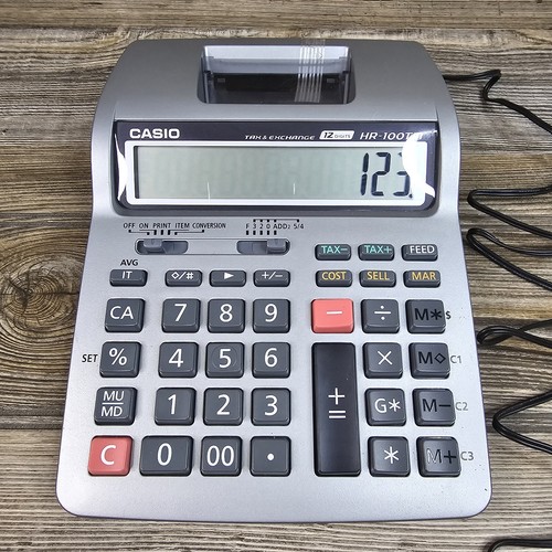 Casio HR-100TM Plus Desktop Printing Calculator Extra Large Display NO PAPER - Picture 4 of 8