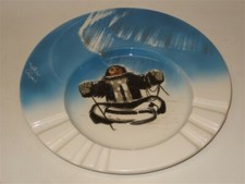 LARGE Vintage Hand Painted Eskimo Ceramic Ash Tray Matthew Adams Sascha Brastoff