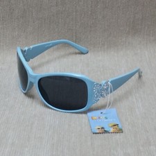 Butterfly Kids Collection Fashion Eyewear Sunglasses Blue Frame Dark Lens 2242FM