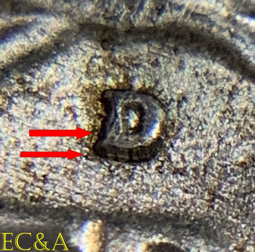 1949-D/D WASHINGTON QUARTER FS-501 REPUNCHED MINT GEM (WQ030) - Picture 2 of 3