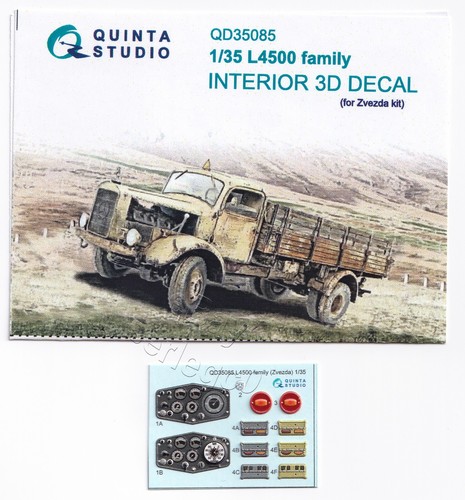 QD35085 Quinta Studio 1:35 L4500 Family Interior 3D Decal for Zvezda kit - Bild 1 von 11