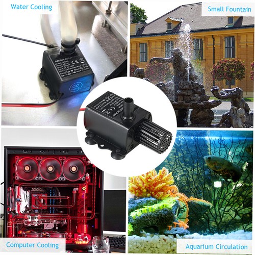 DC12V 5W Brushless Water Pump Mini Submersible Pump Fish Tank Fountain Pond AU - Picture 5 of 12