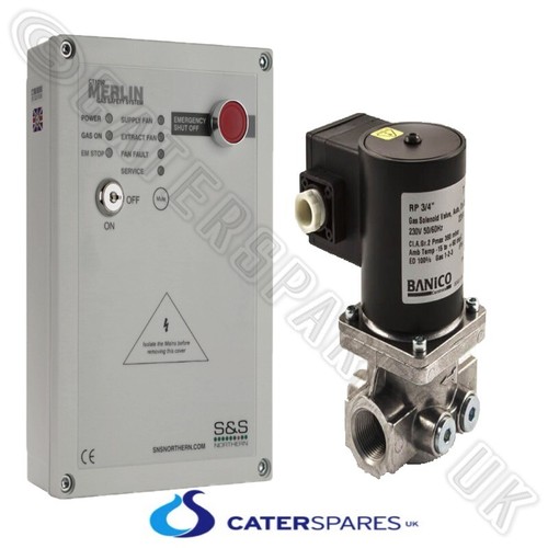 MERLIN CT1250 PANNELLO CORRENTE INTERBLOCCO GAS & ELETTROVALVOLA INTERCETTAZIONE GAS 3/4"  - Foto 1 di 2