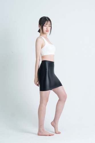 Damen Glänzend Glatt Bleistift Midi Mini Röcke Bodycon Stretch Büro Rock M-2XL - Bild 10 von 35