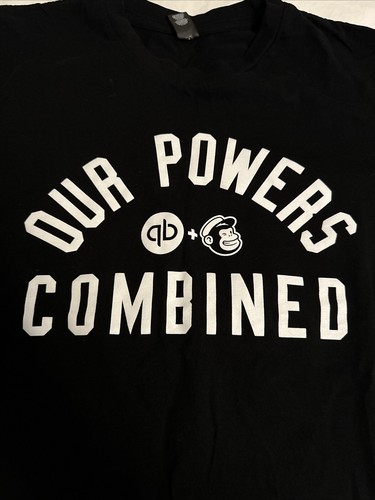 Quickbooks + Mailchimp Our Powers Combined T Shirt, S - Picture 3 of 4