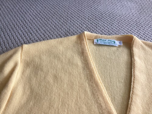 Match Play of Pinehurst Vintage Men’s Yellow Buttoned Cardigan Sweater Medium - Picture 3 of 8