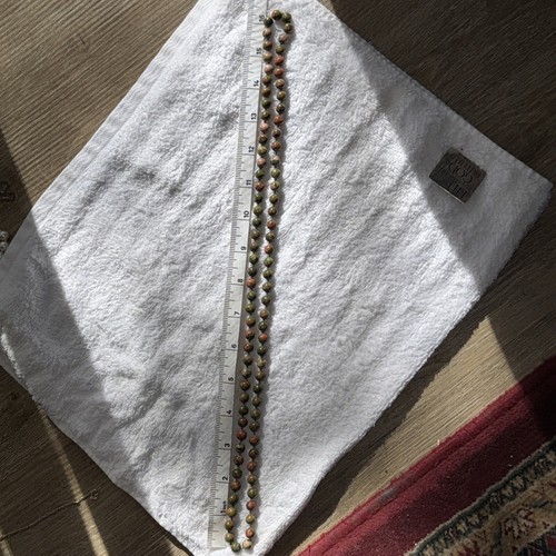 Unakit grün rosa Jaspis Perlen Heilung Fruchtbarkeit Slipper Halskette endlos 32 Zoll - Bild 6 von 9