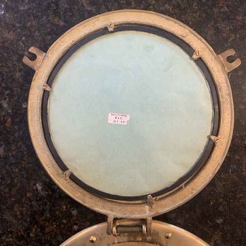Maritime Brass Porthole Round mirror wall decor 11.5" - Picture 5 of 13