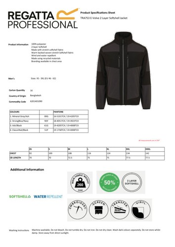 Regatta Professional e-volve unisex 2 capas de chaqueta blanda tra753 - Imagen 2 de 17