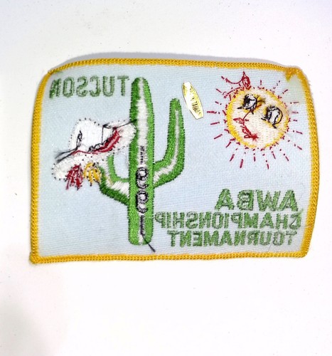 1991 AWBA Championship Tournament Patch Tucson Arizona Cactus Sun Bowling Badge - 第 3/4 張圖片