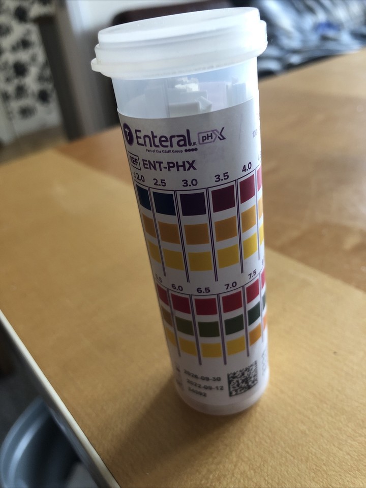 Enteral pH Test Strips to determine pH of Gastric Aspirate (100 Strips