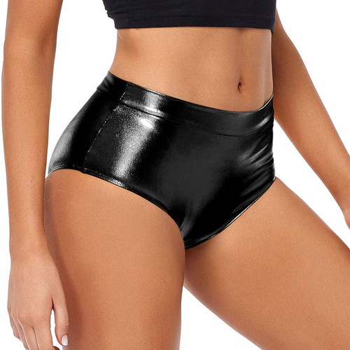 UK Women Shiny Metallic Brief Underwear Festival Bottoms Nightclub Dancing Short - Picture 38 of 110