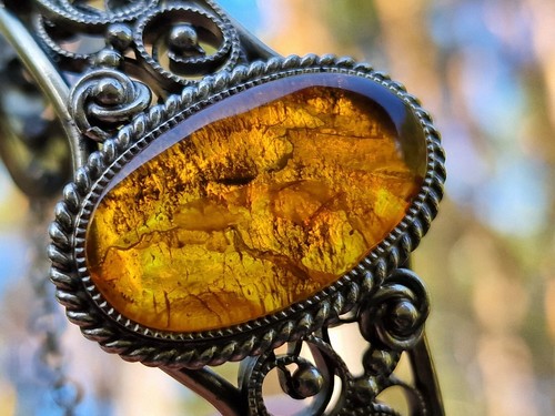 Vintage Natural 21.35 gr. Butterscotch Egg Yolk Baltic Amber Bracelet - Picture 14 of 16