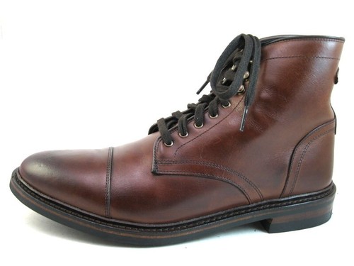 Allen Edmonds "LANDON" Men's Leather Cap-Toe Boots 10 D Mahogany USA(365N) - 第 11/11 張圖片