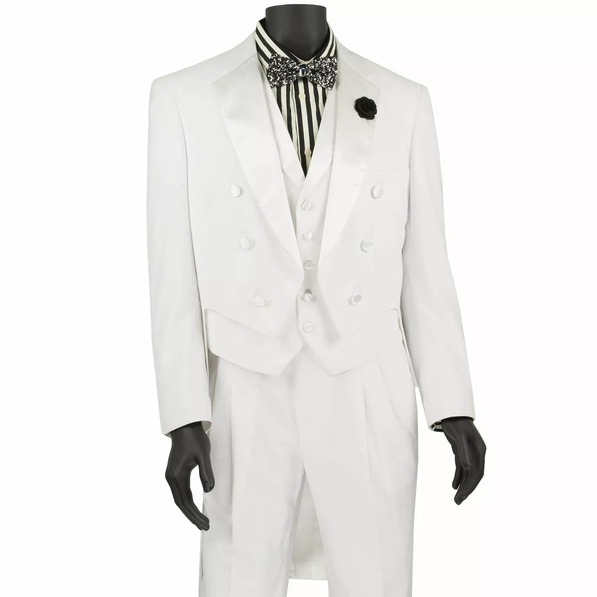 Mens white tuxedo deals jacket with tails