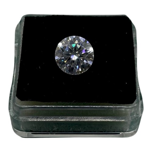 1.76 Cts GRA Certified VVS D White Moissanite 8mm Round Brilliant Cut Gemstone - Picture 15 of 20