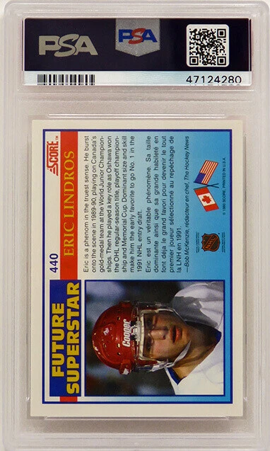 Eric Lindros 1990 Score Canadian Future Superstar #440 radiocontrol novato PSA 10 GEMA COMO NUEVO Foto 2 de 2