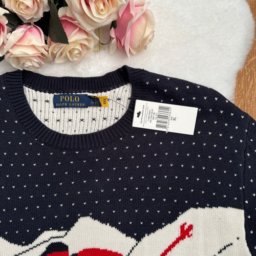 Maglione Polo RALPH LAUREN Sci Sportivo Bianco Valle Natale M L XL - Foto 17 di 18
