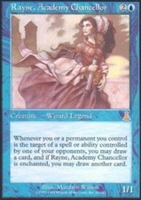 MTG Rayne, Academy Chancellor - Foil, Moderate Play, English Urza's Destiny