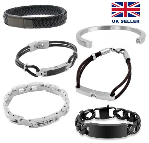 Pulsera de cremación para hombre joyería cenizas urna mejor recuerdo mascota gato perro macho Reino Unido - Imagen 2 de 31