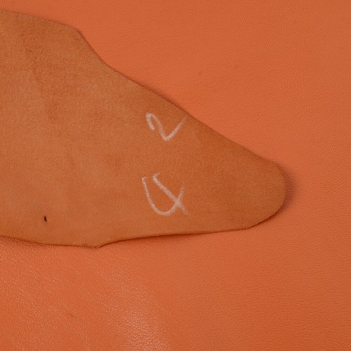 GOATSKIN Leather [Middle Orange] 4~5 sq ft, Finished Goatskin Leather - Picture 3 of 5