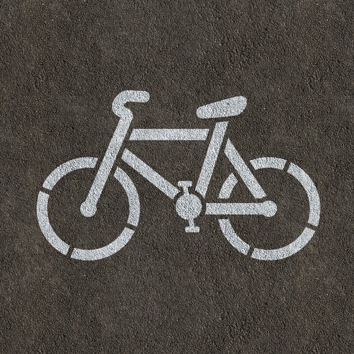 Bike Sign Stencil - Large Reusable Cycling Icon Template - Bicycle Stencil - Picture 1 of 4