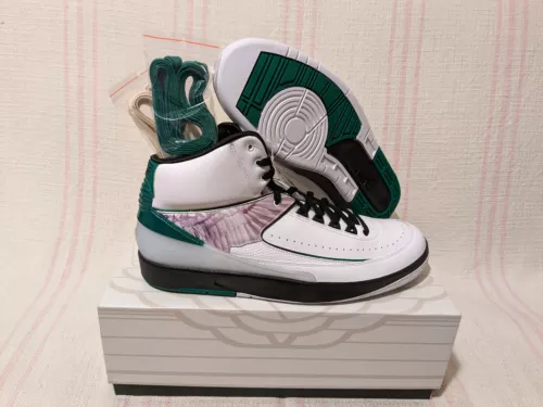 Nike Air Jordan 2 Retro H Wings White Black Green DZ7391 103 Men's Shoe Size 15