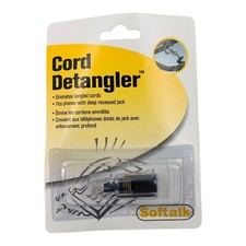 Softalk Rotating 360 Telephone Cord Detangler Black/Clear