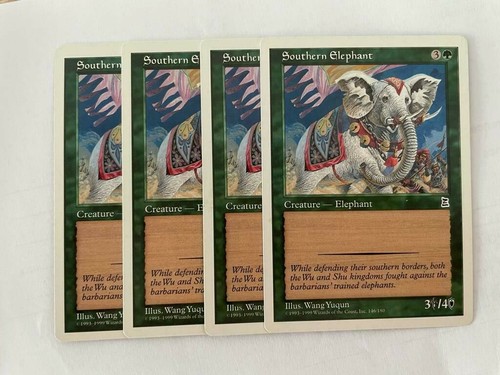 MTG 4X PORTAL THREE KINGDOMS SOUTHERN ELEPHANT NM/M P3K COMMON ENGLISH CREATURE - Picture 5 of 6