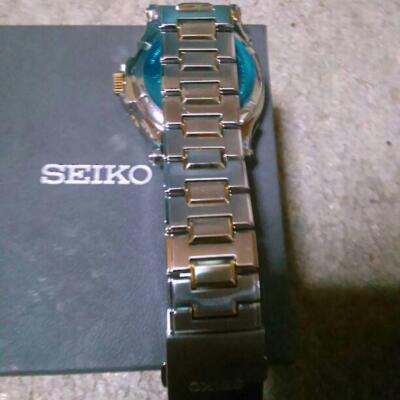 Seiko Premier Big date Overhaul White Silver Kinetic Mens