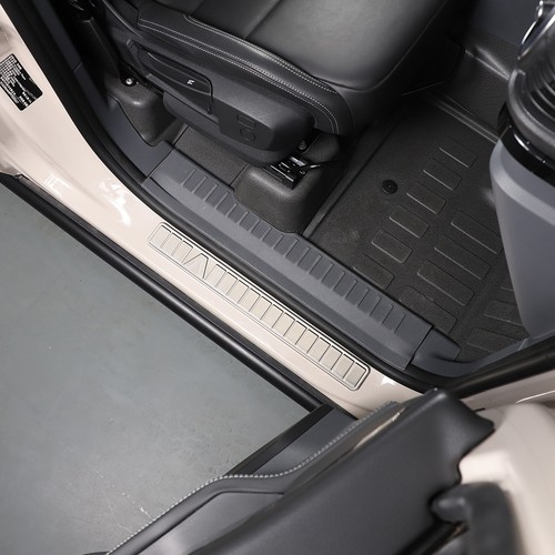 Silver Brushed Stainless Door Sill Cover Plate Fits Ineos Grenadier 2024-2026 - Picture 3 of 11