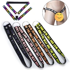 2/3/4 Way Male Chastity Belt Lock Cage Binding Strap W/ Elastic Lifting Ring US