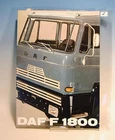 DAF F 1800 early 8 page dealer folder 1970s