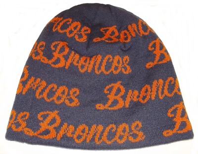 Reversible Reebok Hat Reebok Denver Broncos Reversible Knit Hat | eBay