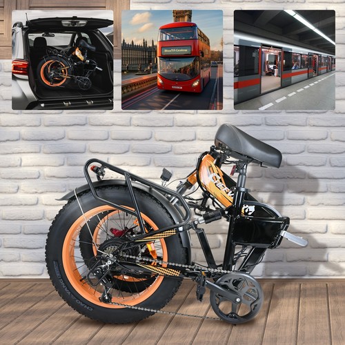 1000W 20 Zoll Klappbar E-Citybike 50km/h Elektrofahrrad 48V 20AH E-Mountainbike - Bild 7 von 21