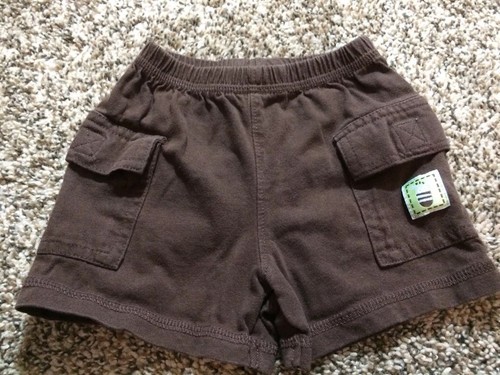 Just One You Brown Shorts. Size: 6 Months. 100% Cotton  - Picture 1 of 7