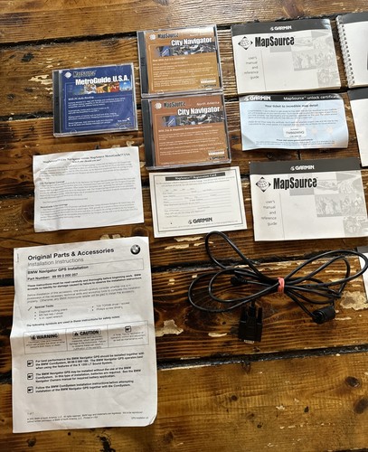 BMW Motorcycles Navigator Garmin Vintage Mounts Manuals Cords NOT WORKING - Foto 11 di 12